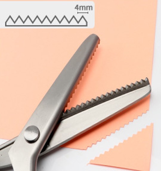 ✂️Jetzt 50 % Rabatt! DIY-Nähschere mit Wellenschliff – Zickzack-Schere, Stoffschneidewerkzeug gegen Ausfransen für Stoff, Papier und Bastelprojekte