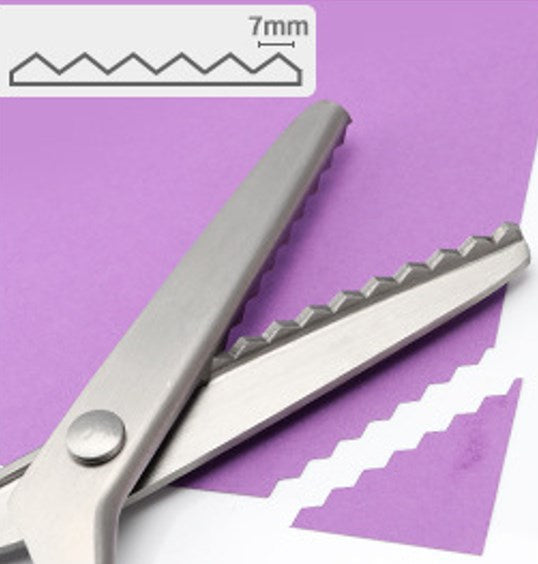 ✂️Jetzt 50 % Rabatt! DIY-Nähschere mit Wellenschliff – Zickzack-Schere, Stoffschneidewerkzeug gegen Ausfransen für Stoff, Papier und Bastelprojekte