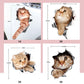 3D-Wandaufkleber mit abnehmbaren Katzen- und Hundemotiven