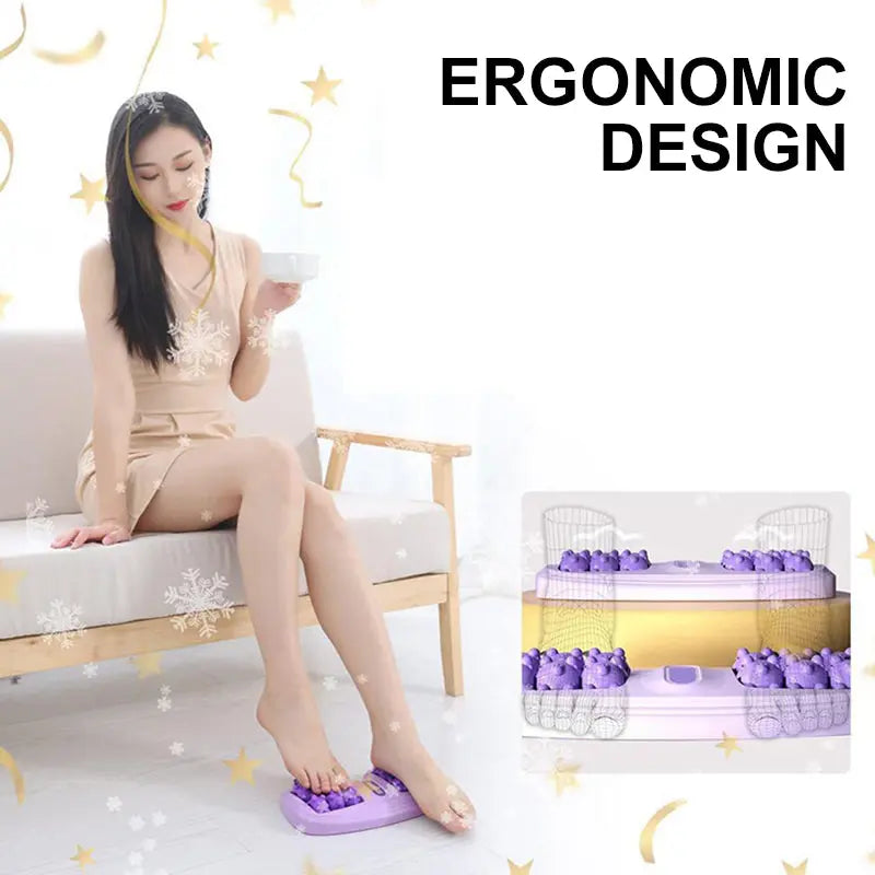 🎁 Mehr kaufen, mehr sparen! 💜🦶 Tragbare Doppelfußmassagewalze – Entspannung jederzeit und überall