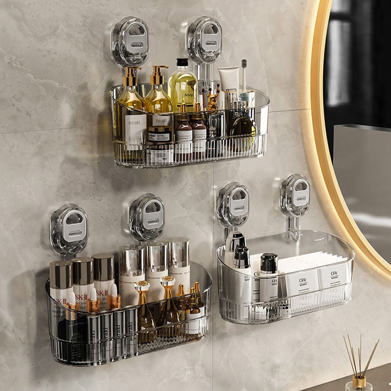 🎅Weihnachtsvorverkauf🎁No-Drill Badezimmer Saug-Aufbewahrungsbox - große Kapazität & starke Tragfähigkeit