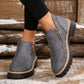 Damen-Stiefeletten mit runder Spitze und seitlichem Reißverschluss