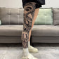 ✨2025 brandneues Design 😎Dehnbare Beinmanschette mit Tattoo-Print