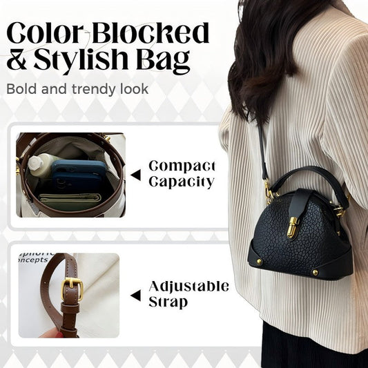 Stilvolle Tasche mit Farbblock-Design