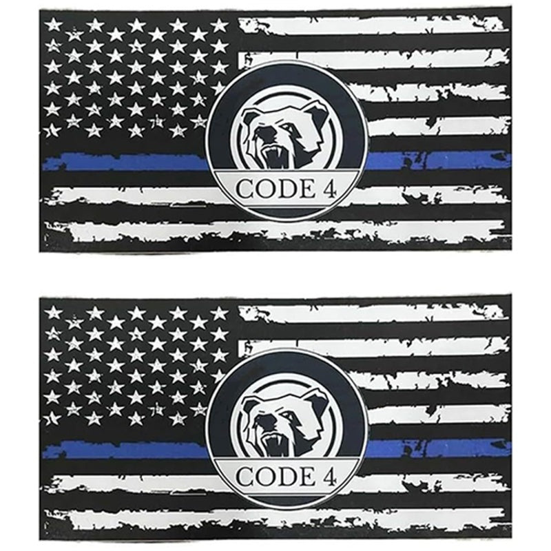 5PCS Thin Blue Line Sticker - Code 4
