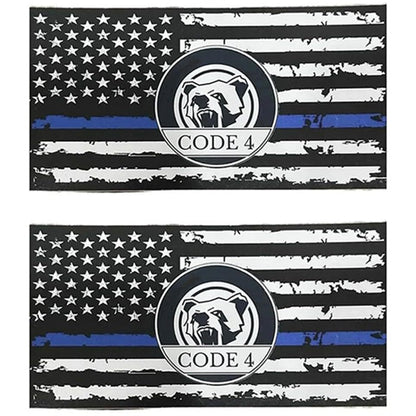 5PCS Thin Blue Line Sticker - Code 4