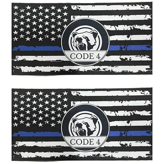 5PCS Thin Blue Line Sticker - Code 4