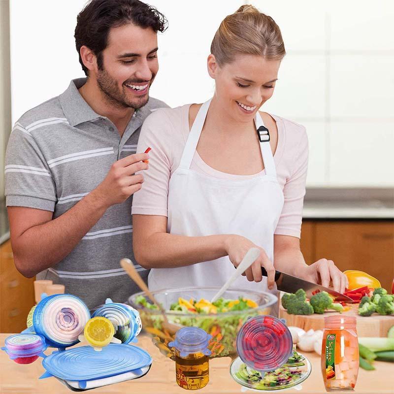 🍱 50% RABATT! ♻️ Silikon-Lebensmitteldeckel (6er-Set) – Luftdicht, BPA-frei & spülmaschinenfest – Lebensmittel frisch halten, wiederverwendbar & umweltfreundlich ✨