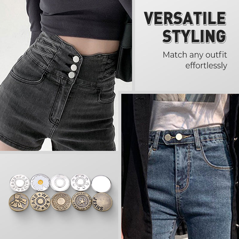 ✨ Abnehmbare Jeansknöpfe (ohne Nähen) – Perfekte Taille-Anpassung in Sekundenschnelle! ✨