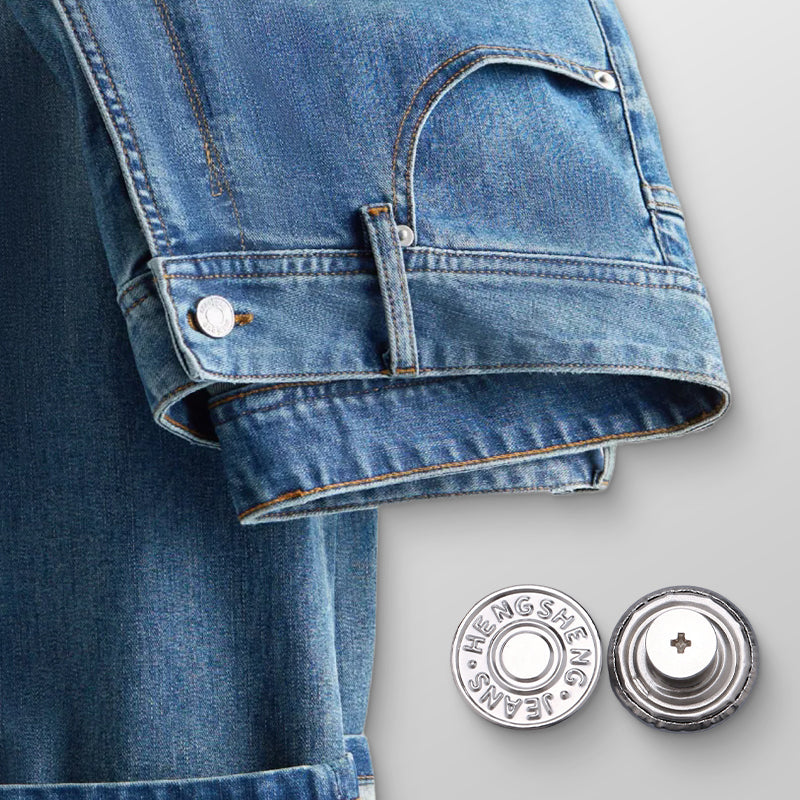 ✨ Abnehmbare Jeansknöpfe (ohne Nähen) – Perfekte Taille-Anpassung in Sekundenschnelle! ✨