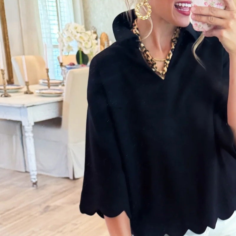 Casual Damen Top in Uni-Farbe
