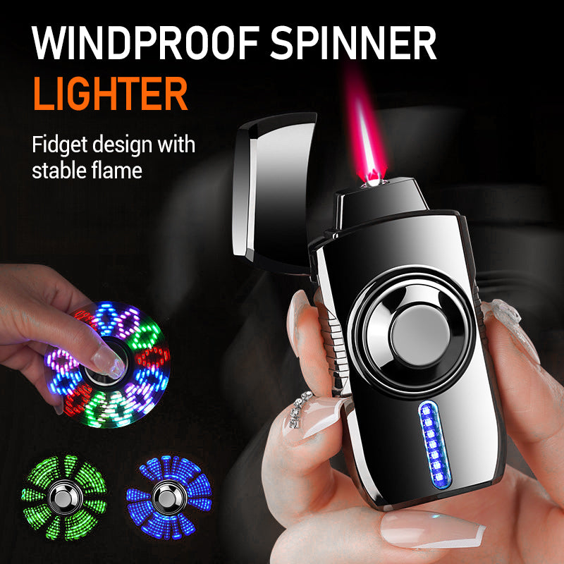 🔥⚡Super Dekompressions-Spinning Fidget Spinner Winddichtes Feuerzeug
