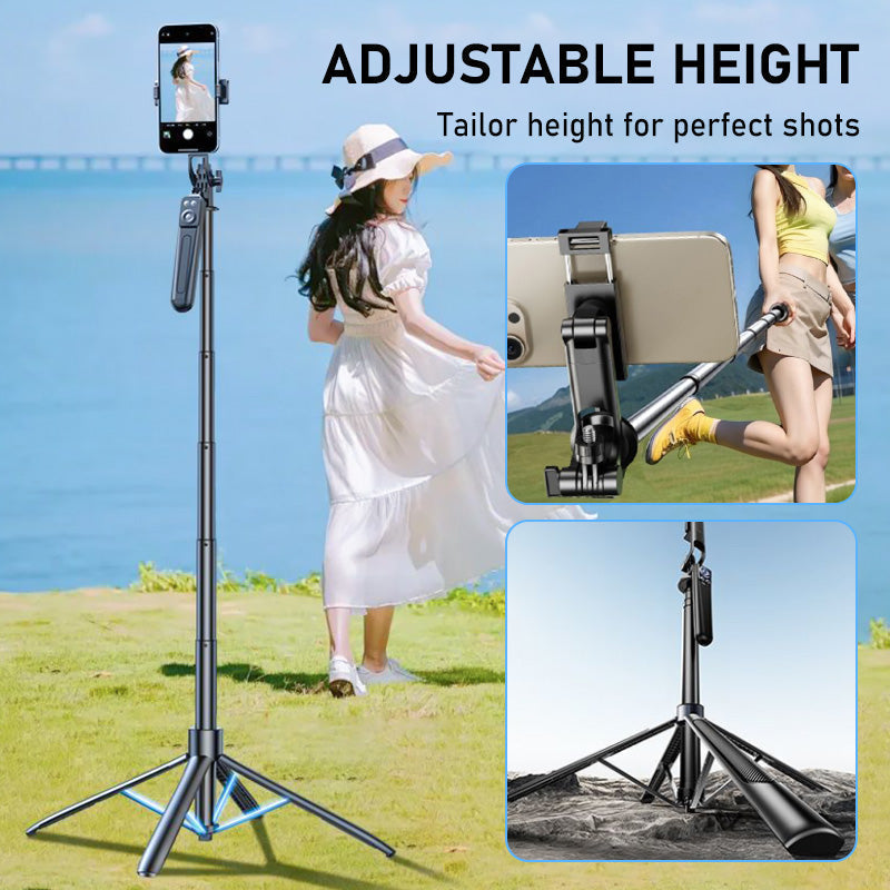 📱 4-beiniger Selfie-Stick für Smartphones – stabiler Stand, flexibel einsetzbar & vielseitig – perfekt für Selfies, Gruppenfotos, Vlogs & Videoanrufe – kompakt & leicht zu transportieren | Versandfrei