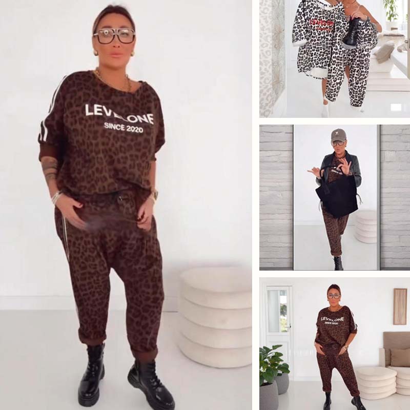 💜 LETZTER TAG DER AKTION – 50 % RABATT 💜 Elegantes Damen-Set mit Leopardenmuster