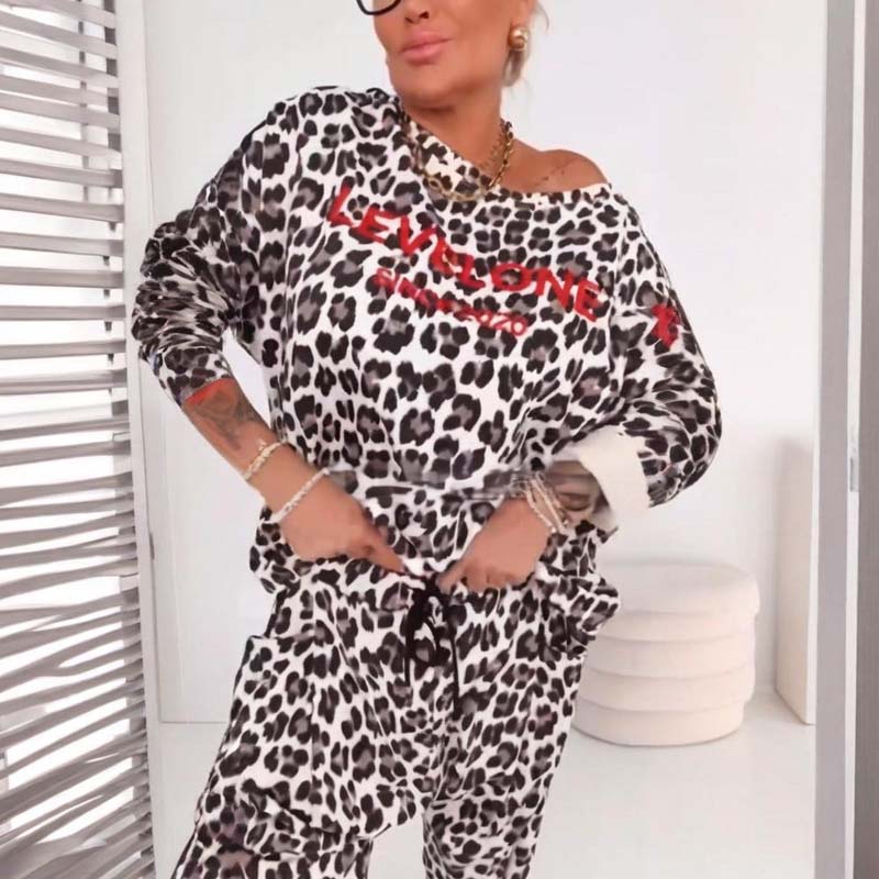 💜 LETZTER TAG DER AKTION – 50 % RABATT 💜 Elegantes Damen-Set mit Leopardenmuster