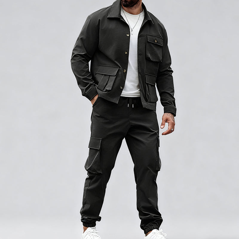 Herren-Retro-Zweiteiler (Jacke und Cargohose)【Kostenlose Lieferung】