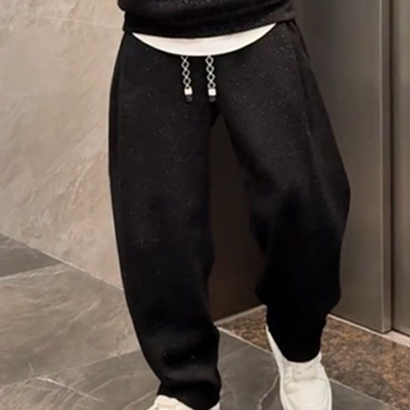 Modisches 2-teiliges Set für Herren mit Kapuzenpullover und weit geschnittener Hose