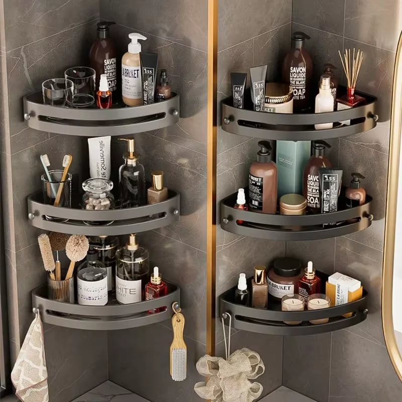 🛀Dreieckiges Badezimmerregal – ein Duschregal, das tatsächlich an seinem Platz BLEIBT und wunderschön aussieht!