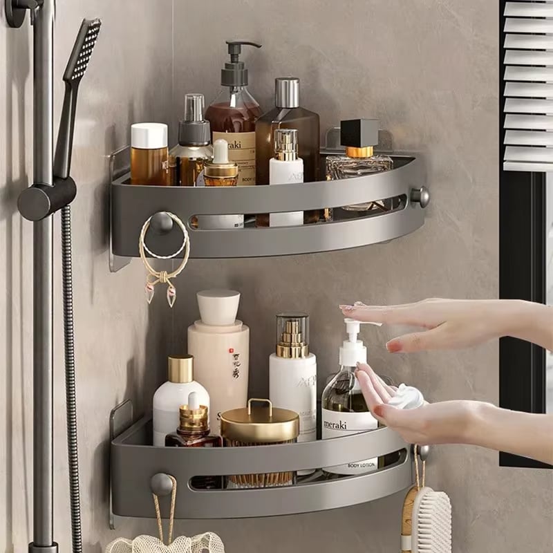 🛀Dreieckiges Badezimmerregal – ein Duschregal, das tatsächlich an seinem Platz BLEIBT und wunderschön aussieht!