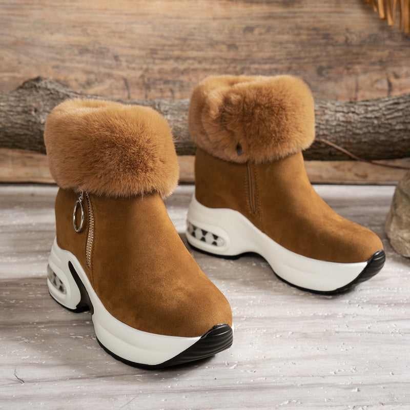🔥Begrenzte Stückzahl verfügbar 50 % Rabatt🔥Damenstiefeletten mit dicker Sohle und Futter