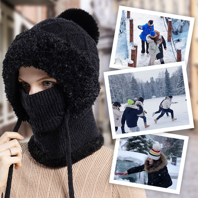 ⌛ Nur noch 3 Tage – 50 % auf alles! ⏰ 3-in-1-Winter-Sturmhaube für Damen
