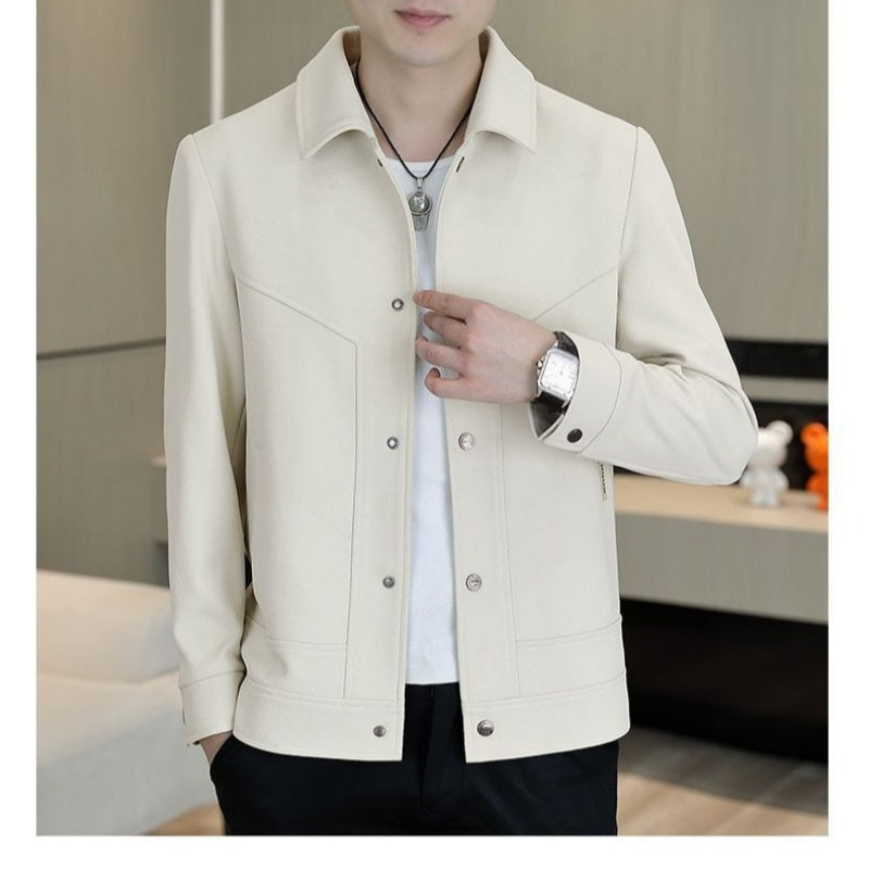 Lässige Herrenjacke mit Knopfleiste