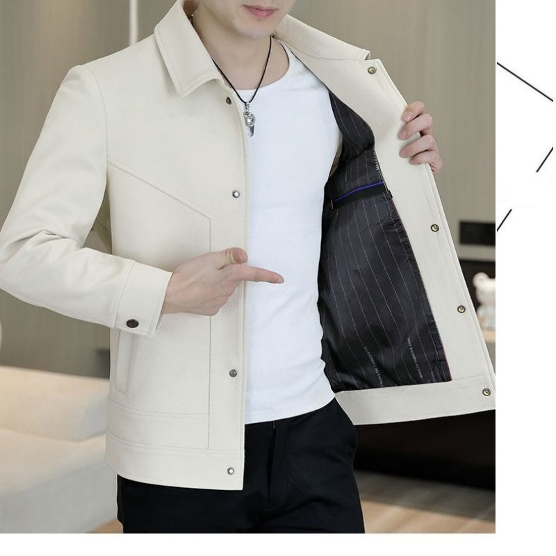 Lässige Herrenjacke mit Knopfleiste