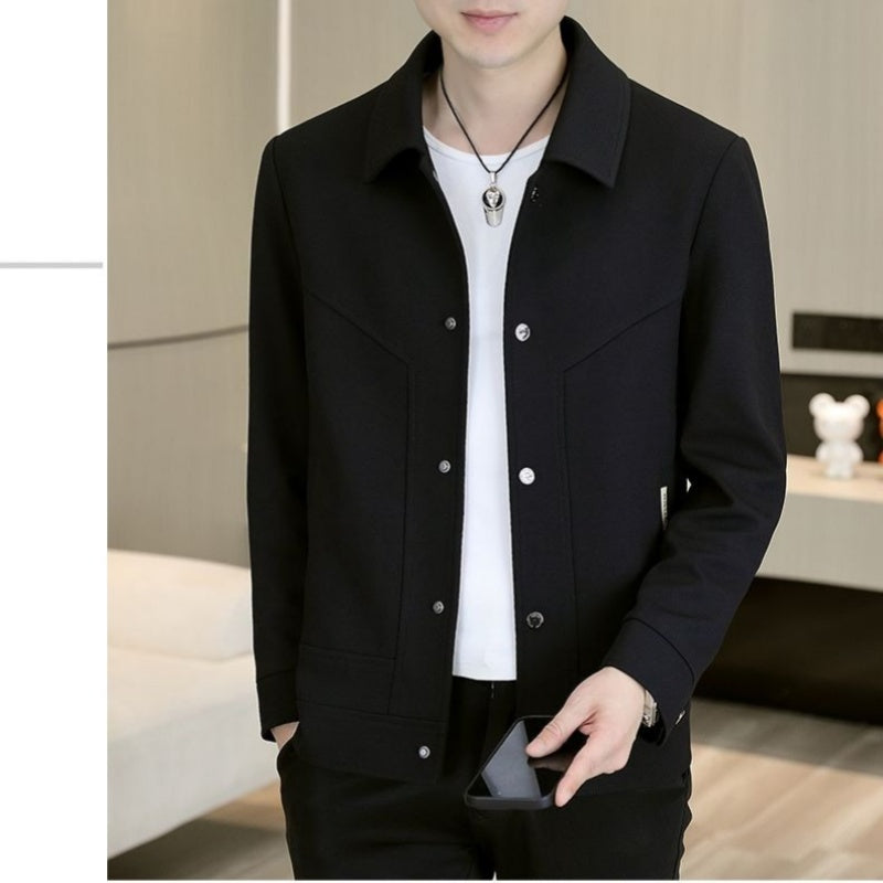 Lässige Herrenjacke mit Knopfleiste
