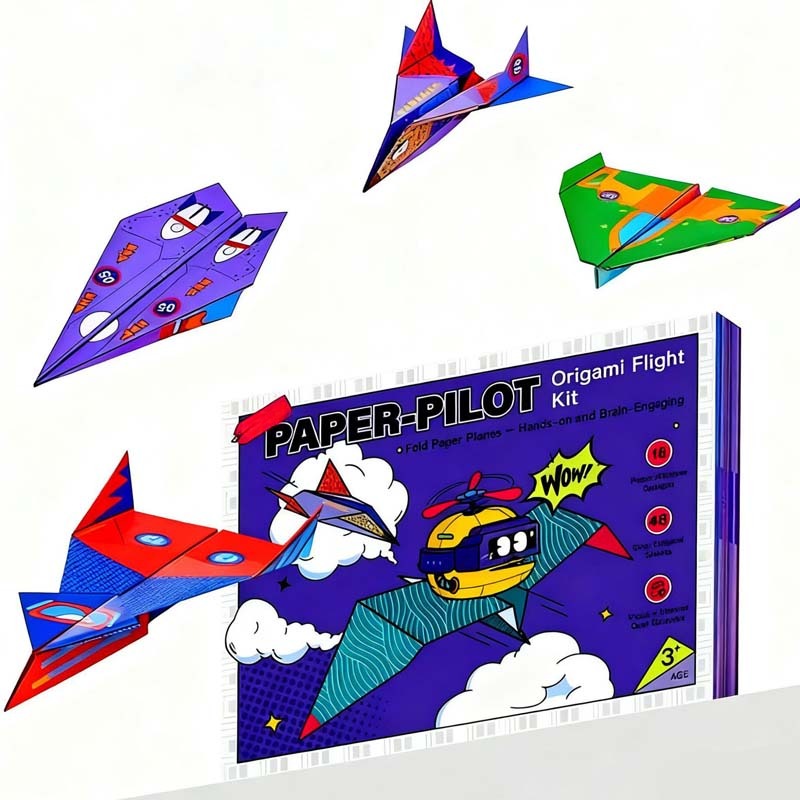 ✨ Kreatives DIY-Papierfliegerset - Baue & Starte 10 Modelle, Pädagogisches STEM-Spielzeug für Kinder 6-12 Jahre 🧠🎯