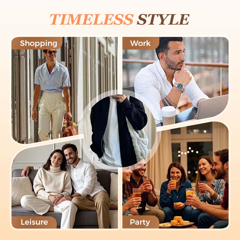 Herren-Strickjacke mit durchgehendem Reißverschluss