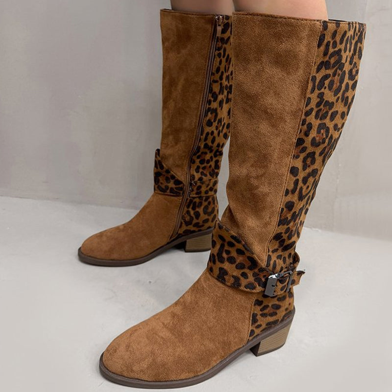 🔥Reitstiefel mit Leopardenmuster für Damen – Komfort, Stil und Selbstvertrauen bei jedem Schritt! 🐆