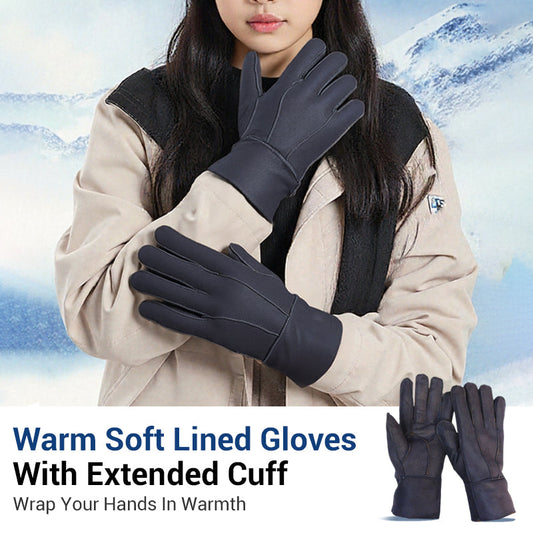 🔥60% Rabatt🧤Warme, weich gefütterte Handschuhe mit verlängerter Stulpe