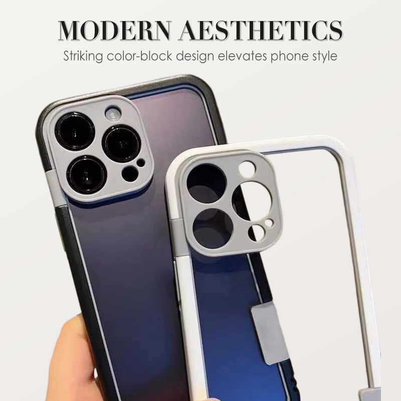 🔥Solange der Vorrat reicht 40 % Rabatt!🎉Farbblock-iPhone-Hülle mit Wärmeableitung und Stoßfestigkeit