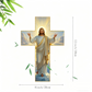 ✝️ 50% RABATT! ✨ Retro Jesus Christus Wandkreuz - Vintage Holzdesign mit Religiöser Symbolik für Spirituelle Raumdekoration 🕊️🌟