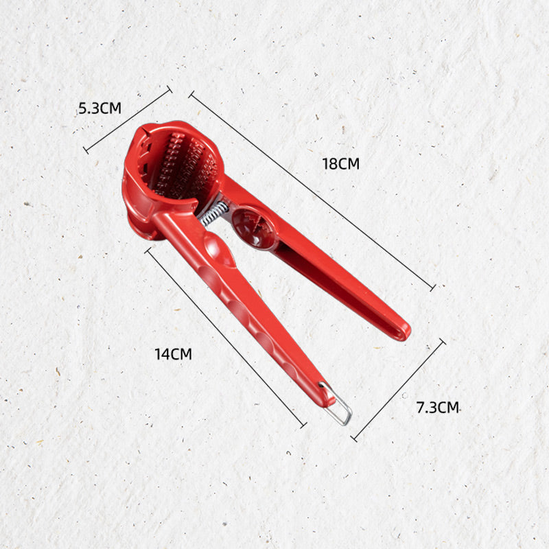 🔥 50 % RABATT! ✨ Leichter manueller Nussknacker – Spritzschutz, Aluminium und Edelstahl, einfach zu verwenden für Nüsse und Mandeln 🥜⚙️
