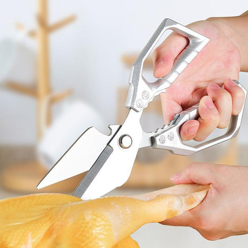 ✂️60% RABATT! ✨ MULTIFUNKTIONSCHEERE - Hochleistungs-Küchen- & Geflügelschere, Rutschfester Griff, Zerkleinert Kräuter & Nüsse, Spülmaschinenfest 🍗🌿