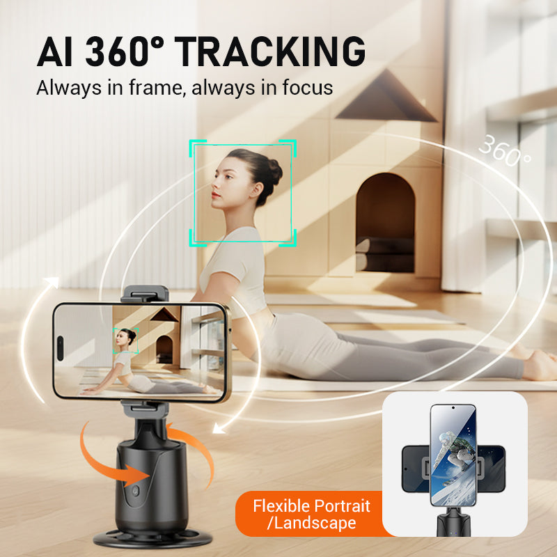 🔥Solange der Vorrat reicht 40 % Rabatt!🎉Tragbarer 360°-Handyhalter mit automatischer Nachführung
