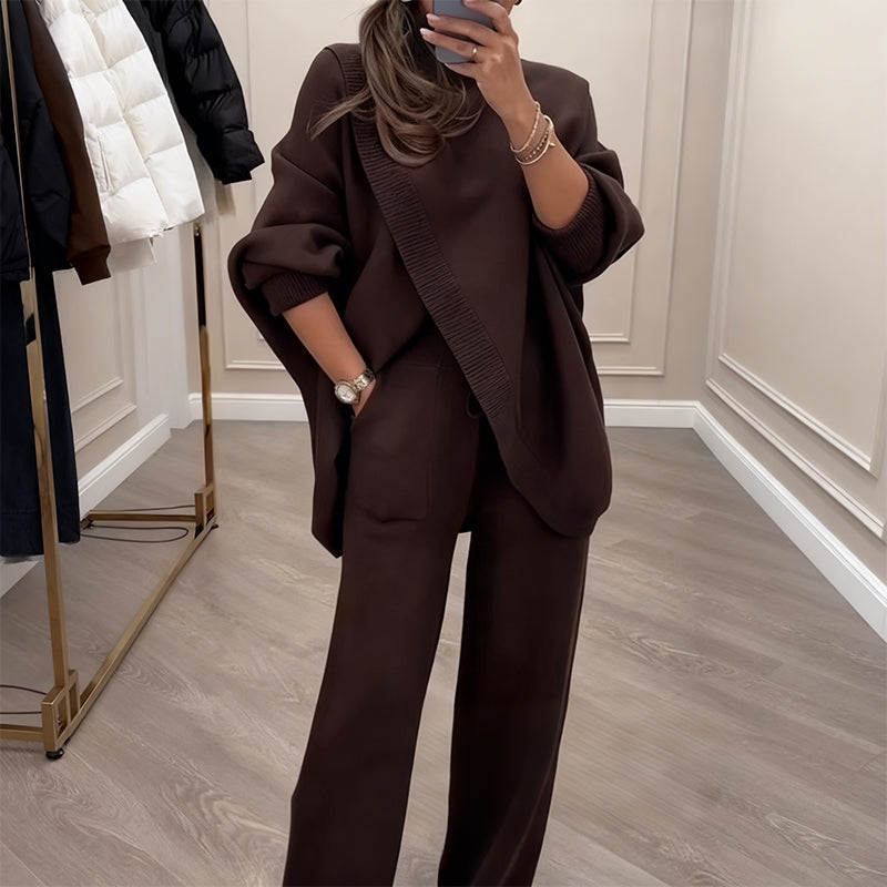 Damen Oversize-Pullover & Hose Set