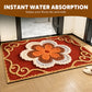 🌲Weihnachtsdeal: 3D-Floral-Garn Bodenmatte - Saugstark & Rutschfest