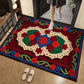 🌲Weihnachtsdeal: 3D-Floral-Garn Bodenmatte - Saugstark & Rutschfest