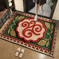 🌲Weihnachtsdeal: 3D-Floral-Garn Bodenmatte - Saugstark & Rutschfest