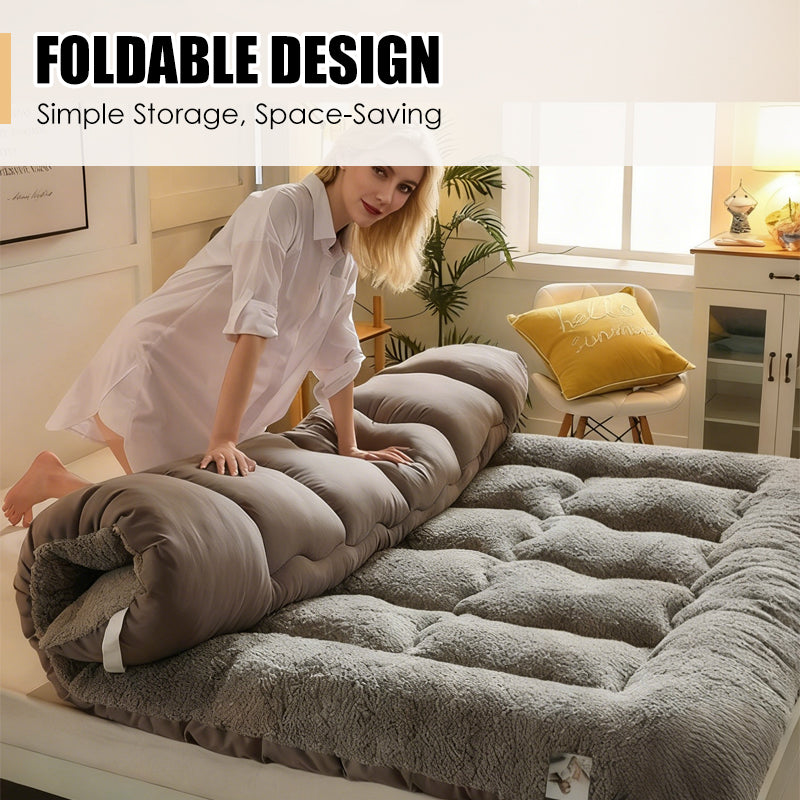 🛏️ 50% RABATT! 🇯🇵 Japanische Tatami-Matratze – Ultraweiches Lammveloursleder – Druckentlastend, Atmungsaktiv & Faltbar ✨