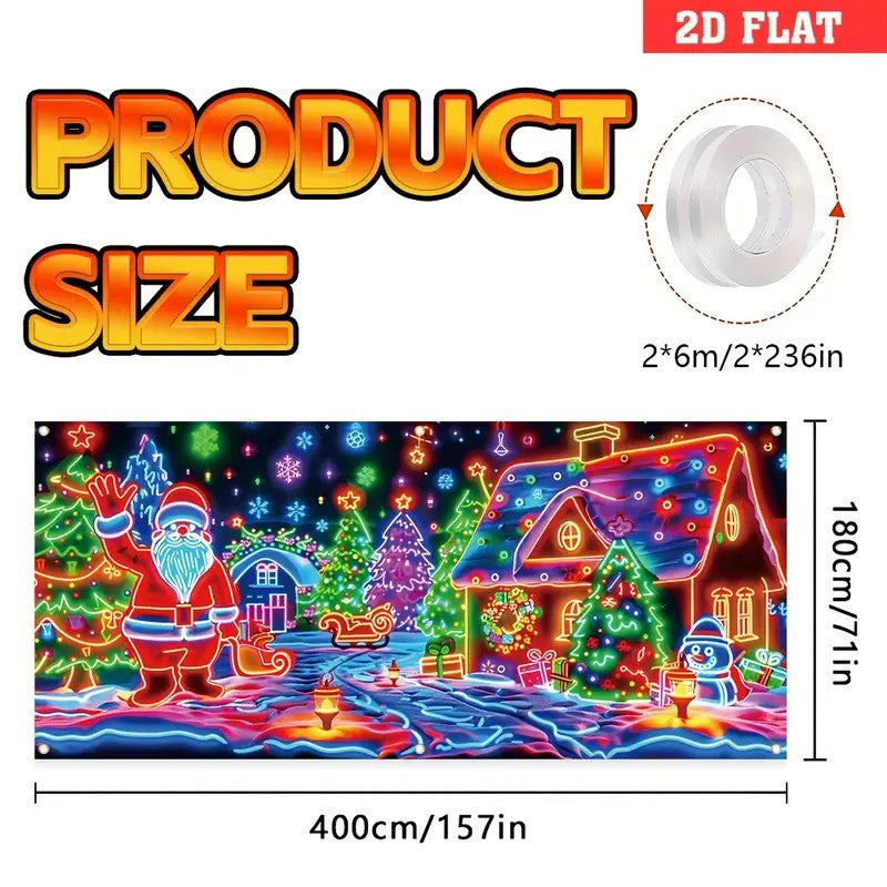 🔥Solange der Vorrat reicht 60 % Rabatt!🎉UV-fluoreszierendes Weihnachtsbanner