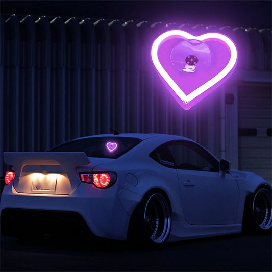 💖 Kabellose herzförmige Auto-Stimmungslampe – 7 Farben &amp; Tag-Nacht-Beleuchtung! ✨