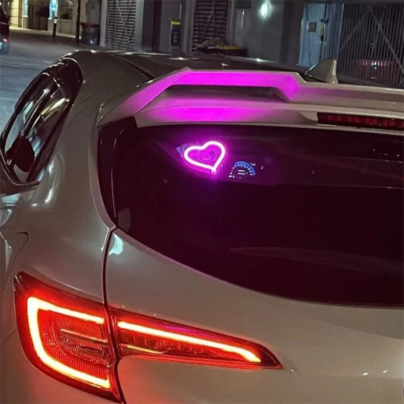 💖 Kabellose herzförmige Auto-Stimmungslampe – 7 Farben &amp; Tag-Nacht-Beleuchtung! ✨