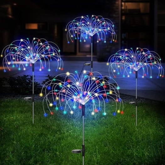 Wasserdichte Solar-Gartenfeuerwerk-Lampe
