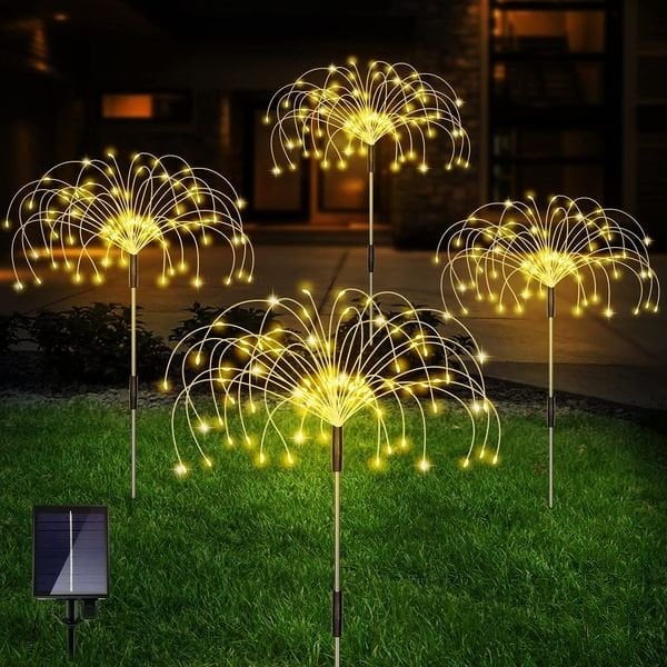 Wasserdichte Solar-Gartenfeuerwerk-Lampe