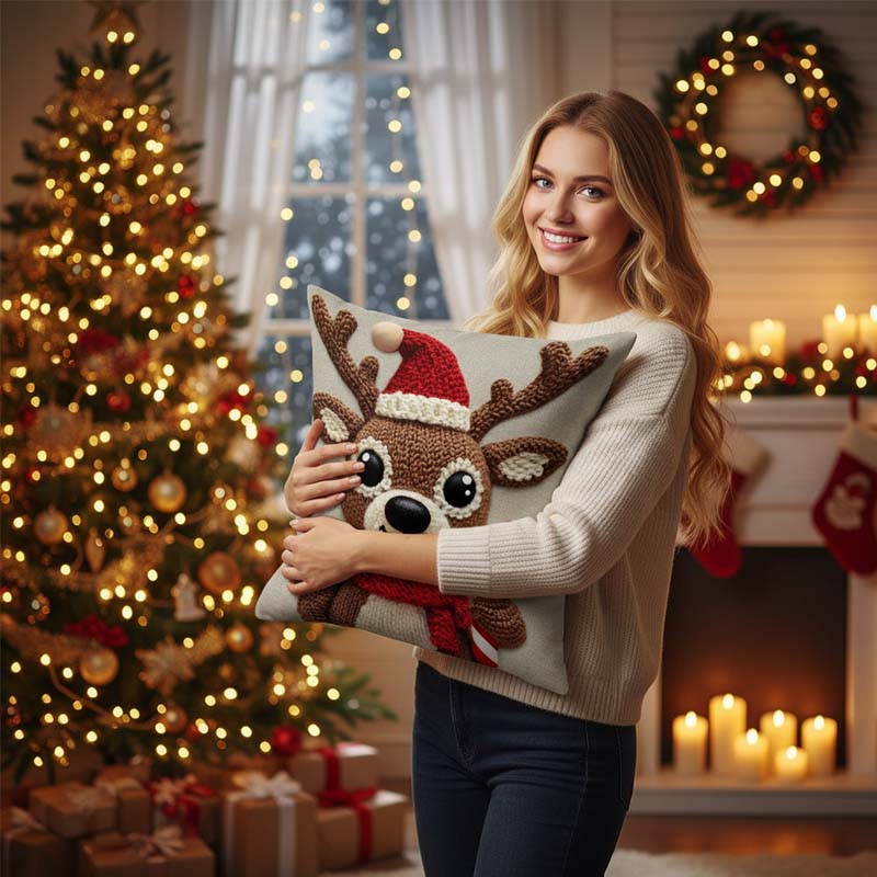 🔥Black-Friday-Mega-Angebot – 50 % Rabatt!🔥🎄Festlicher Weihnachtsfigur-Kissenbezug