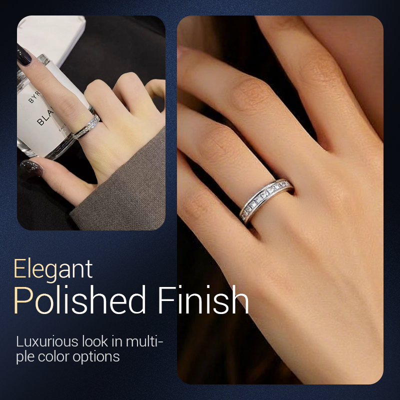 🔥Solange der Vorrat reicht 50% Rabatt!🎉Drehbarer Spinner-Ring aus Titanstahl mit Zirkonia