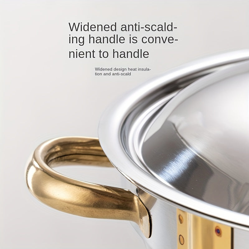 🔥Black-Friday-Mega-Angebot – 50 % Rabatt!🔥Edelstahl Warmhaltebuffet-Garnitur 5QT mit Brennstoffständer, Goldene Speisenwärmer für Feiern